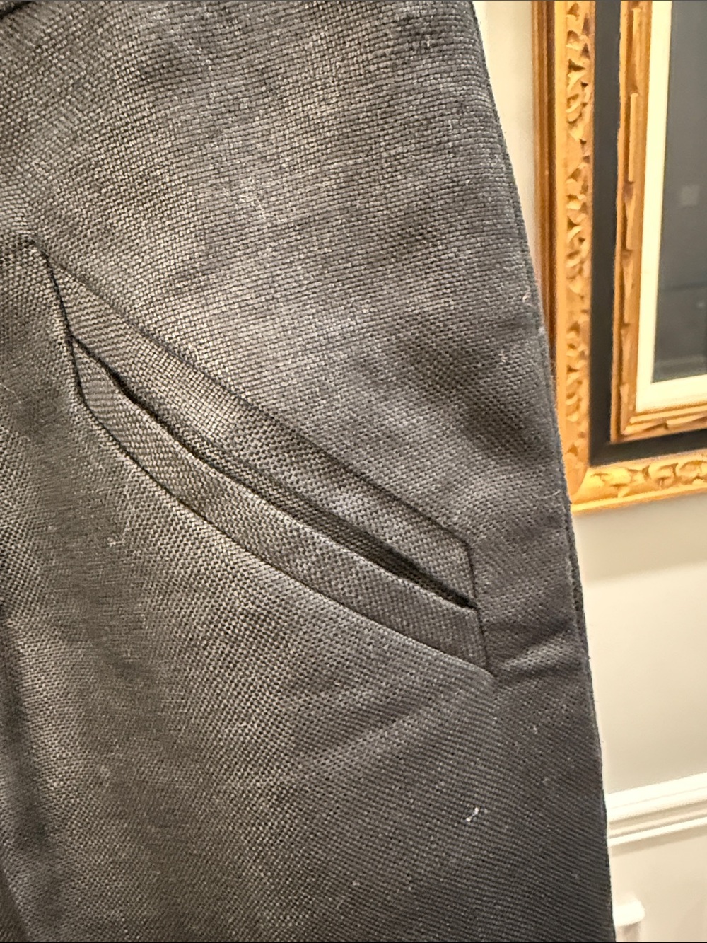 O by Oscar de la Renta Linen Wide Leg Pants - Picture 3 of 8